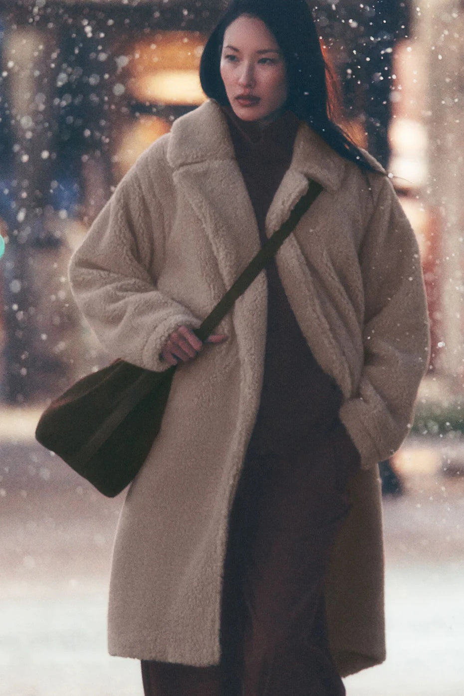Oversized Sherpa Trench - Chai Latte