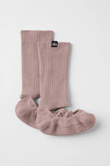 Women's Strappy Siren Grip Sock - Taupe