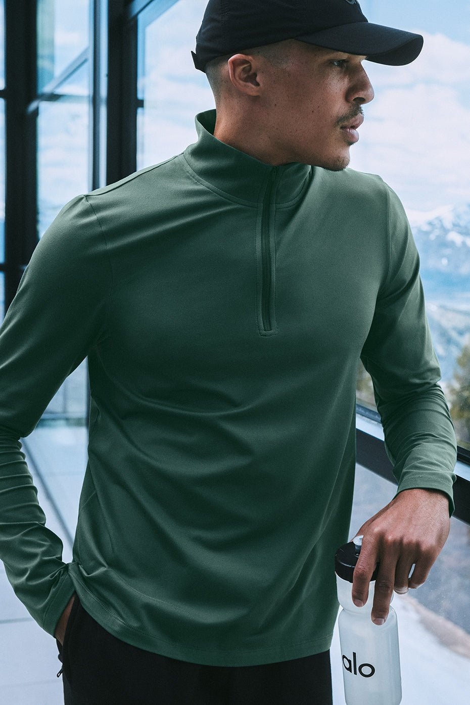 Conquer 1/4 Zip Reform Long Sleeve - Clover Green