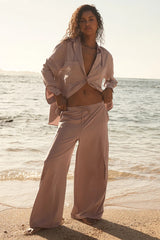 Dreamscape Cargo Wide Leg Pant - Taupe