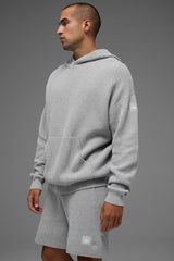 Sports Club Sweater Knit Hoodie - Athletic Heather Grey