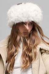 Opulent Faux Fur Wintersun Headband - Ivory