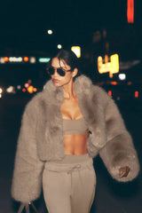Faux Fur Allure Jacket - Oat