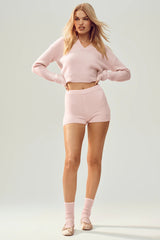 Cashmere High-Waist Embrace Short - Frosted Pink