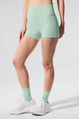 3" Alosoft High-Waist Carefree Short - Spearmint Heather