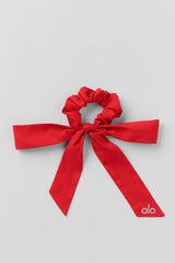 Love Knots Tie Scrunchie - Bright Red