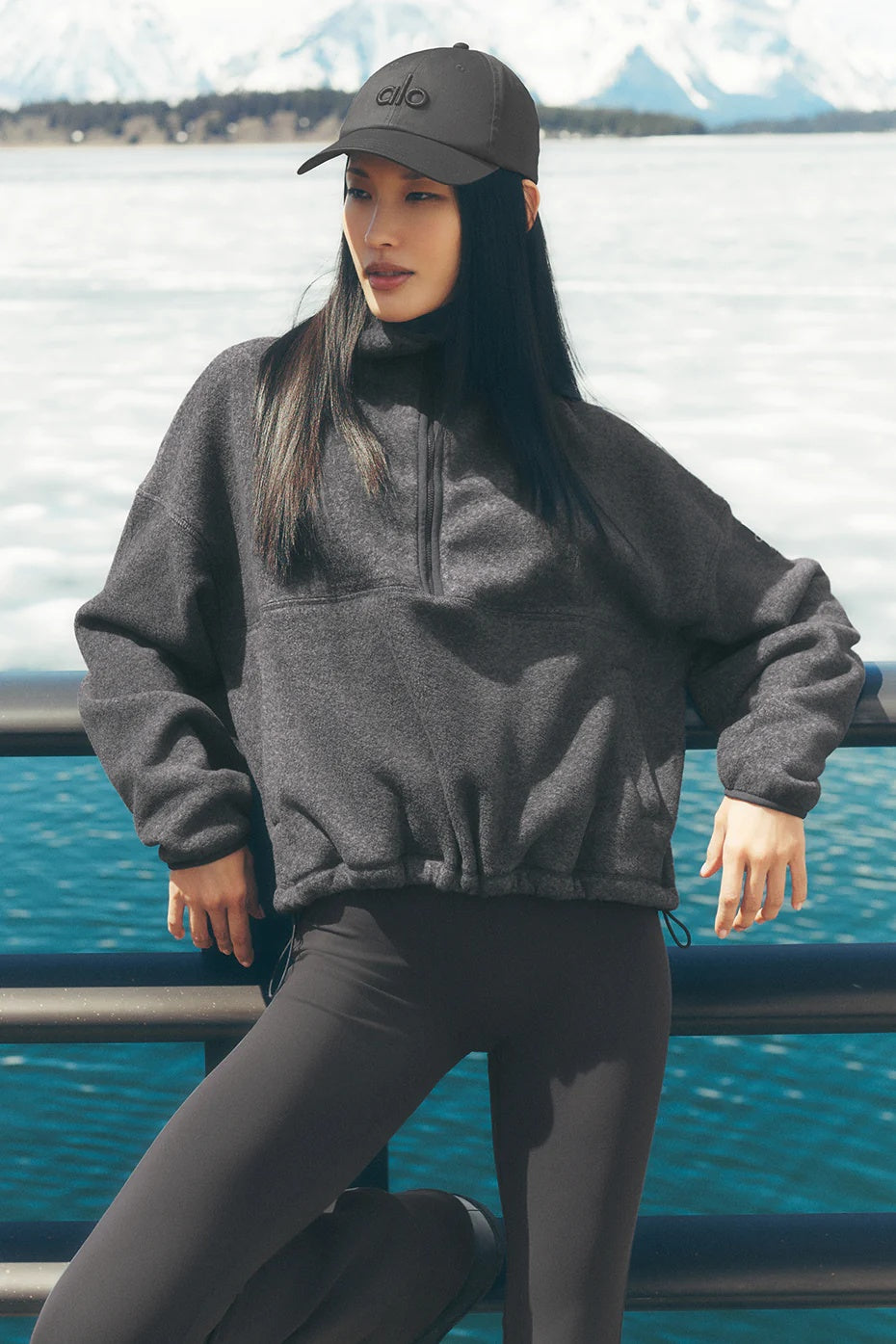 Polar Fleece Retreat Cover Up - Dark Heather Grey