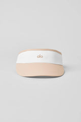 Colorblock Visor - Macadamia/White