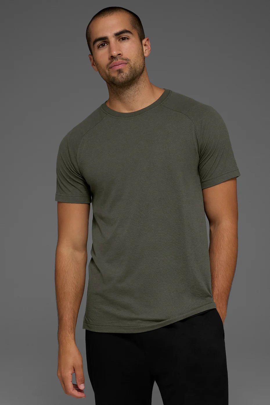 Triumph Raglan Tee - Stealth Green