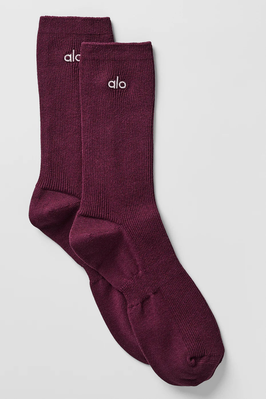 Unisex Half-Crew Understated Sock - Burgundy