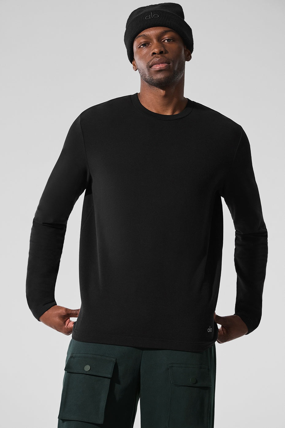 Double Take Long Sleeve Crew - Black