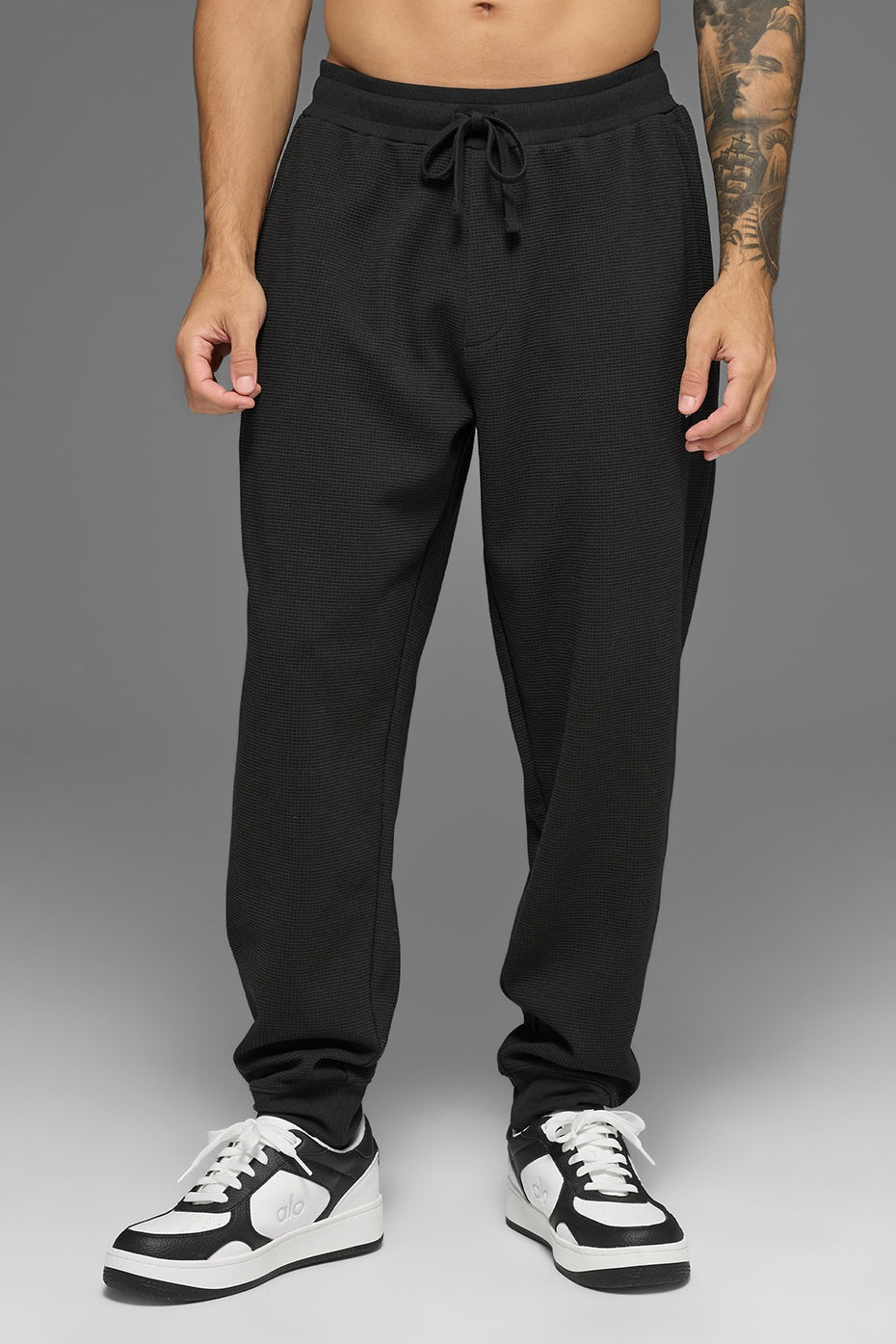 Waffle Lounge Jogger - Black