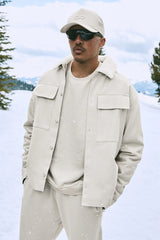 Canvas Utility Shacket - Bone