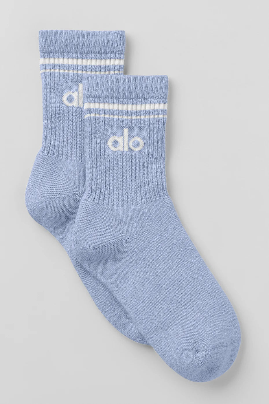 Unisex Half-Crew Throwback Sock - Winter Frost/White