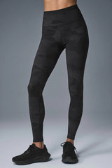 High-Waist Camo Vapor Legging - Black Camouflage