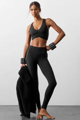 High-Waist Airbrush Legging - Black