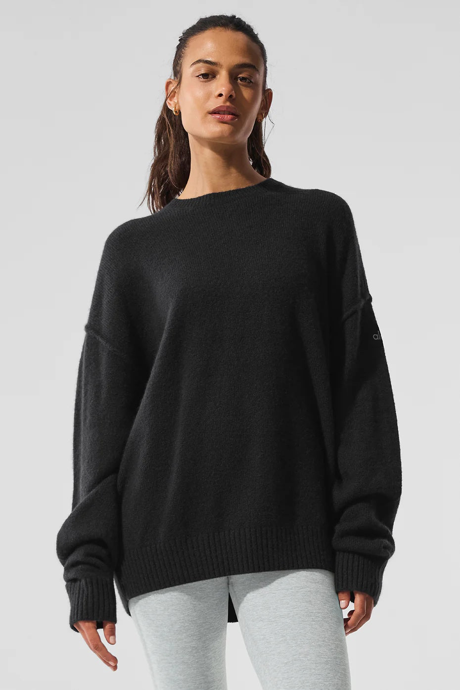 Unisex Wool Cashmere New Class Crewneck Sweater - Black