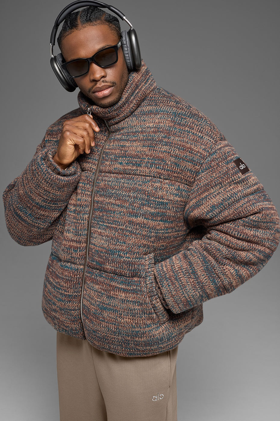 Stage Sweater Puffer - Brown Multi