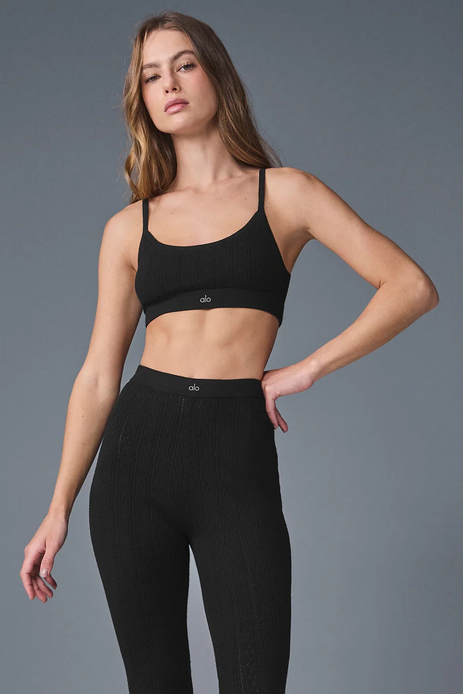 Pointelle Sweater Be Mine Bra - Black