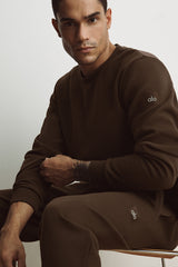 Waffle Lounge Long Sleeve Crew - Espresso