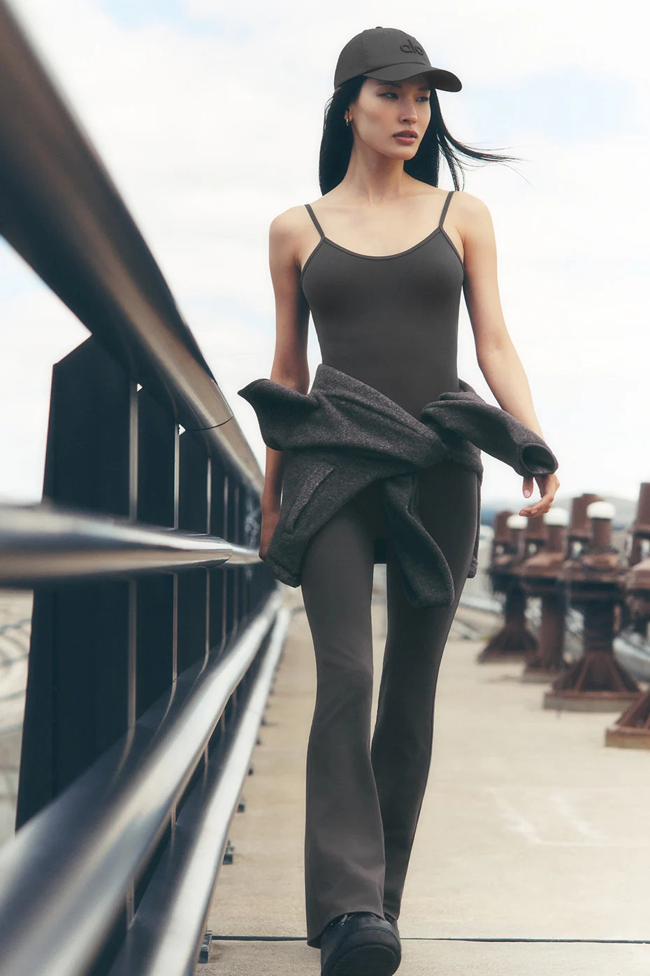 Airbrush Bootcut One And Done Onesie - Anthracite