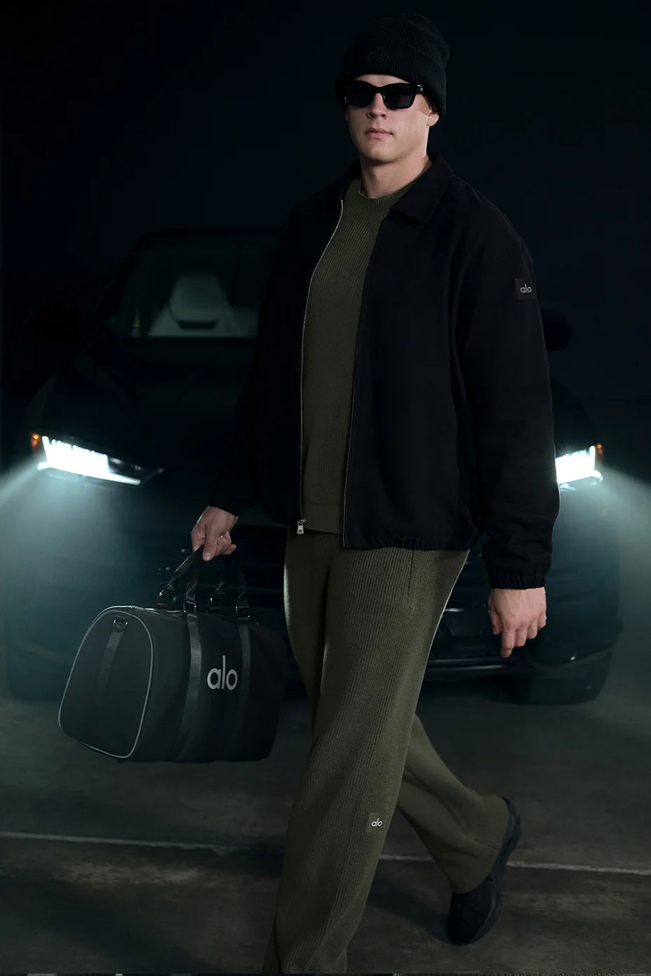 Domain Rib Knit Sweatpant - Green Olive