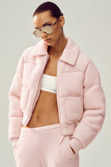 Cashmere Northstar Sweater Puffer - Frosted Pink