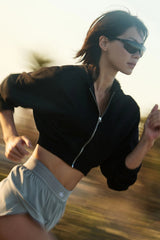 Sweet Escape Zip Up Hoodie - Black