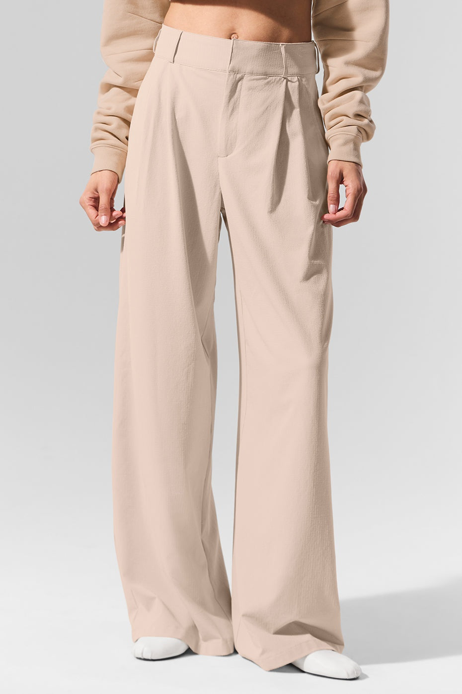 High-Waist Dreamscape Trouser (Long) - Macadamia