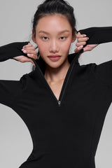 Alosoft 1/2 Zip Rapid Pullover - Black