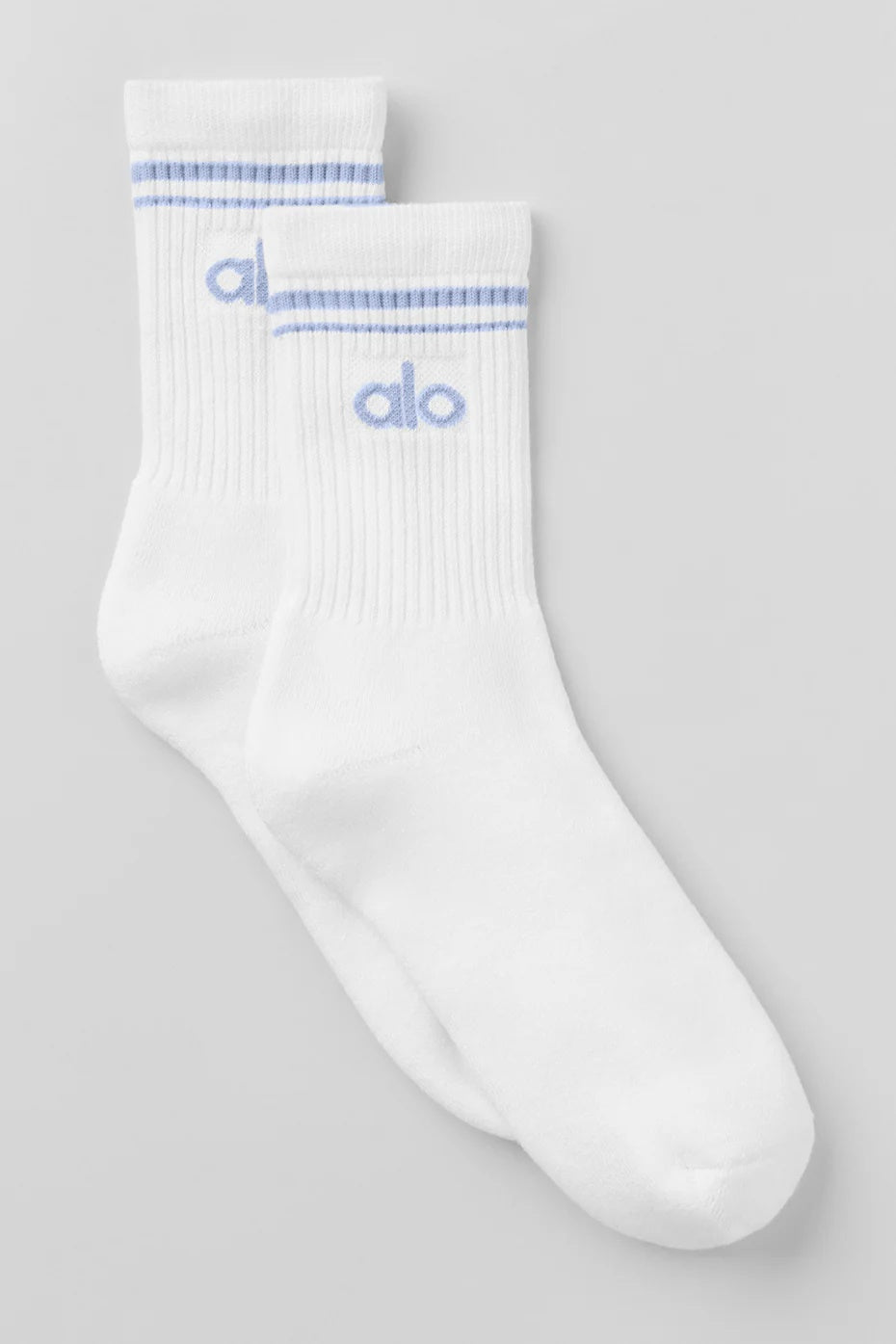 Unisex Half-Crew Throwback Sock - White/Winter Frost