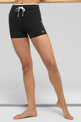 4" Airbrush High-Waist Race Pace Short - Black/White