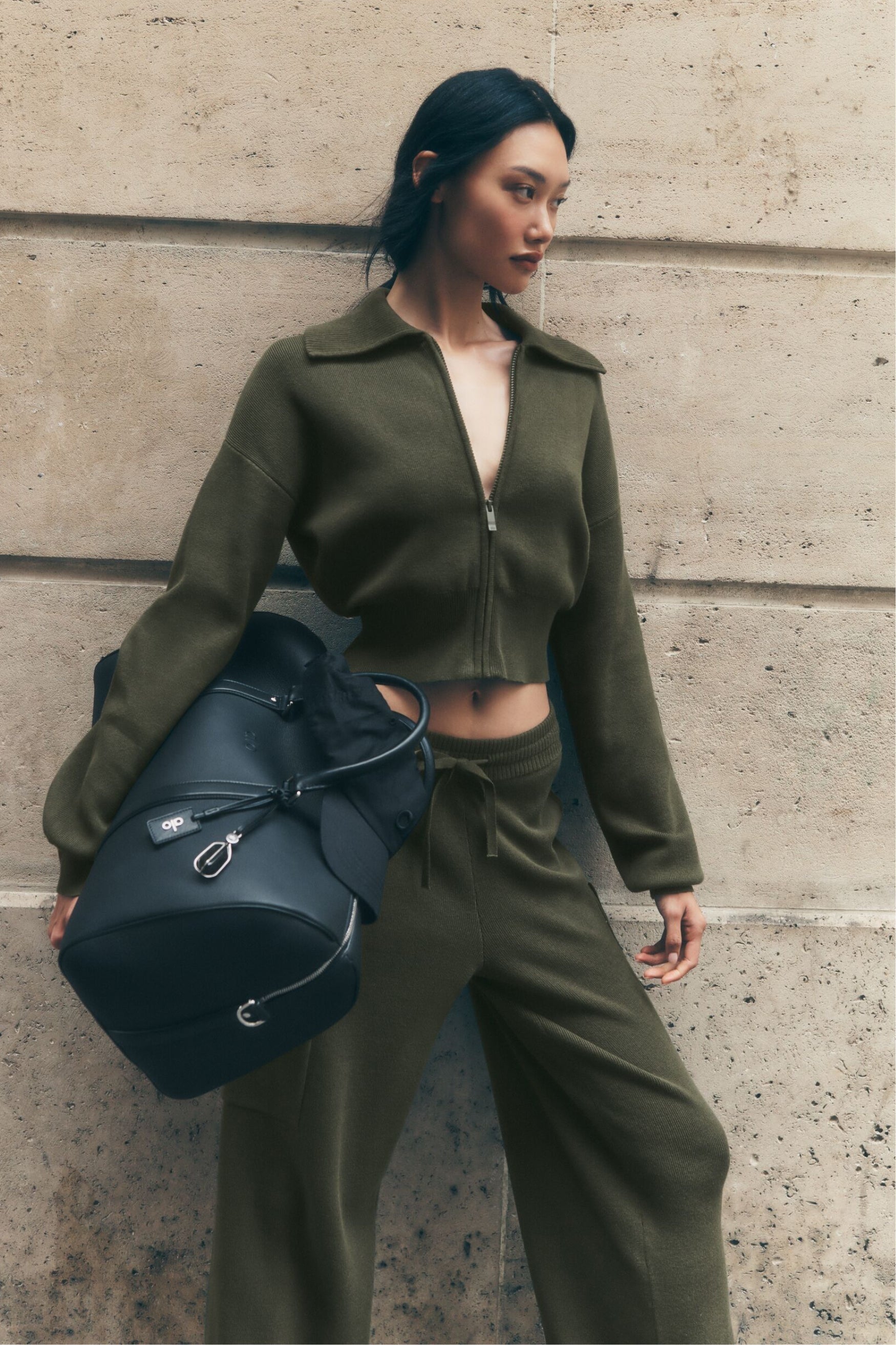 ALO Voyage Duffle - Black Leather