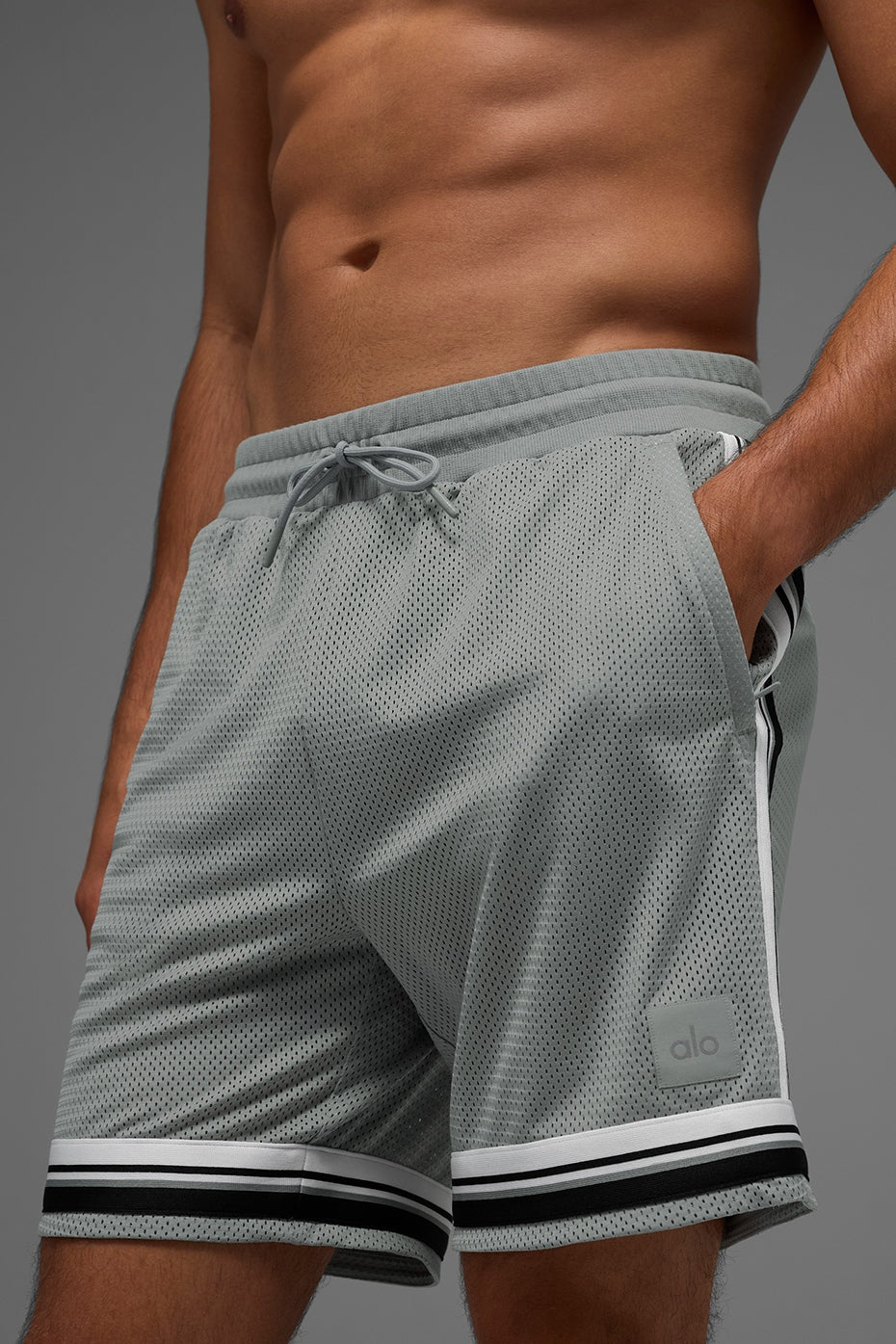 7" Key Mesh Basketball Short - Lunar Grey