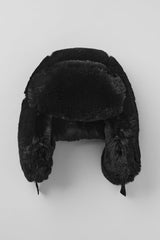 Faux Fur Starstruck Hat - Black