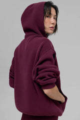 Scholar Hooded Sweater - Burgundy