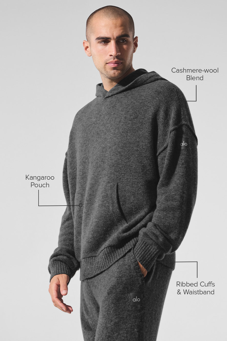 Wool Cashmere New Class Hoodie - Platinum Grey