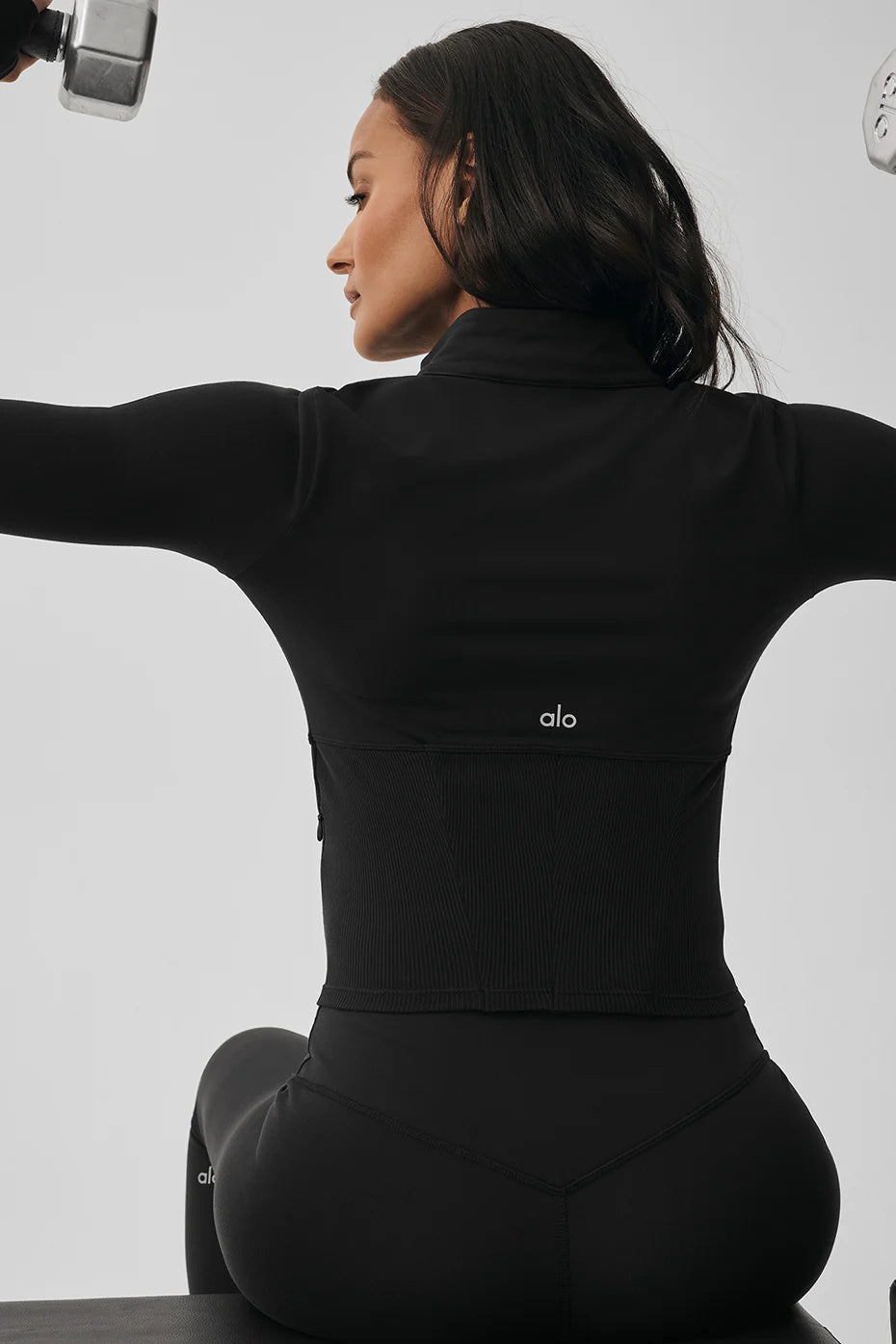 Airbrush Corset Full Zip Jacket - Black