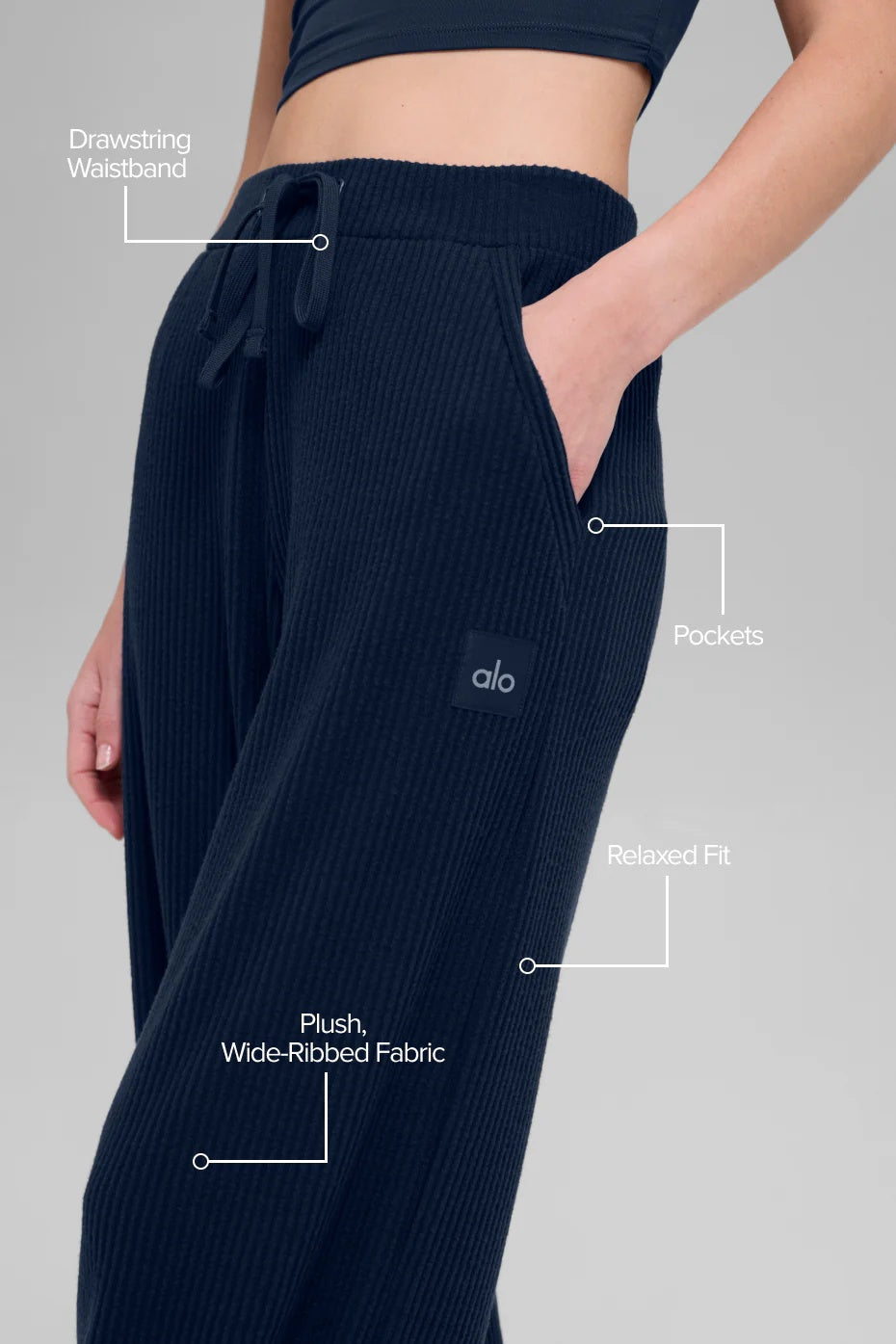 Muse Wide Leg Pant - Navy