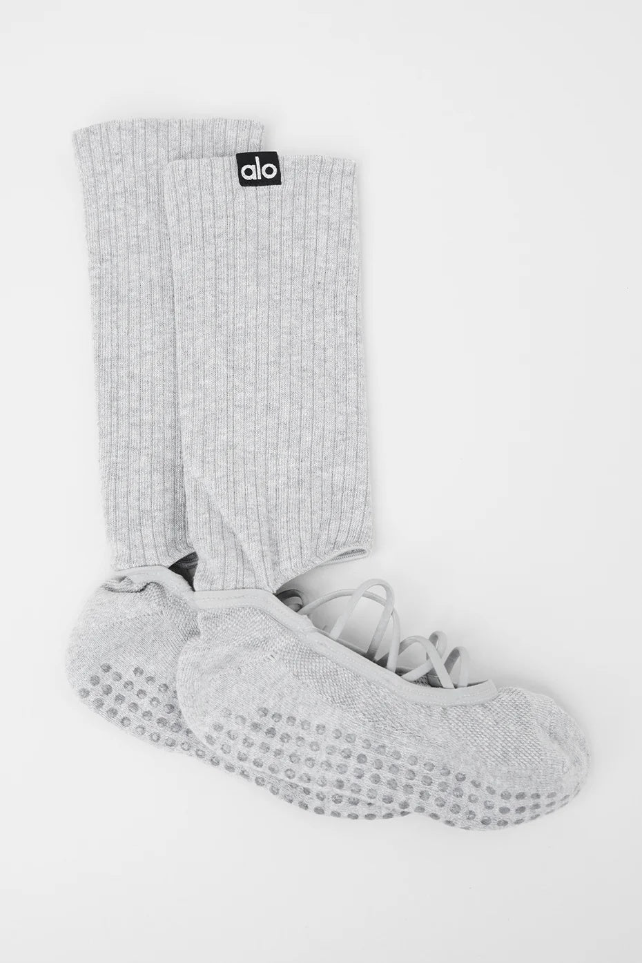 Women's Strappy Siren Grip Sock - Athletic Heather Grey