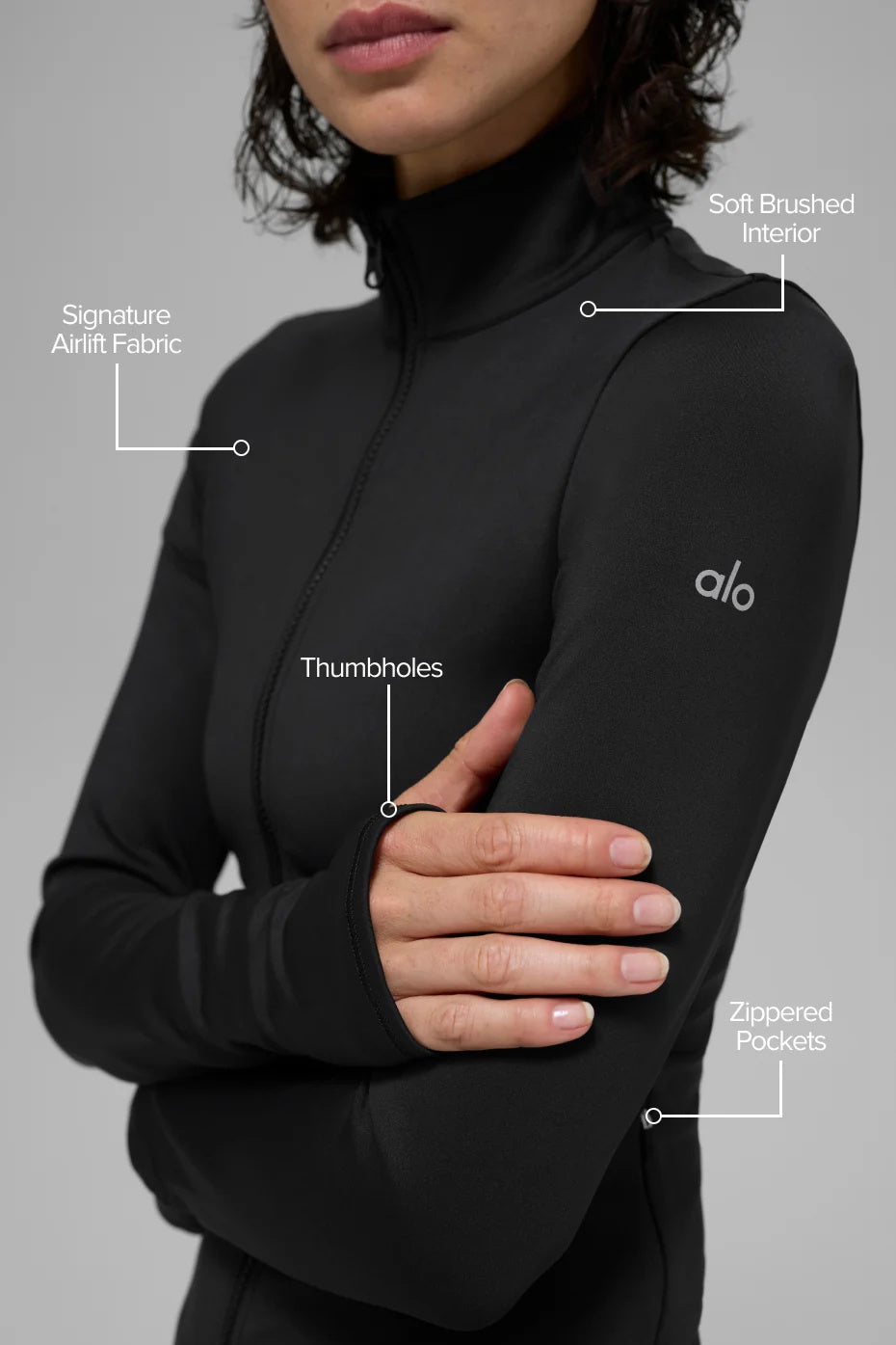 Airlift Winter Warm Radiant Full-Zip Jacket - Black