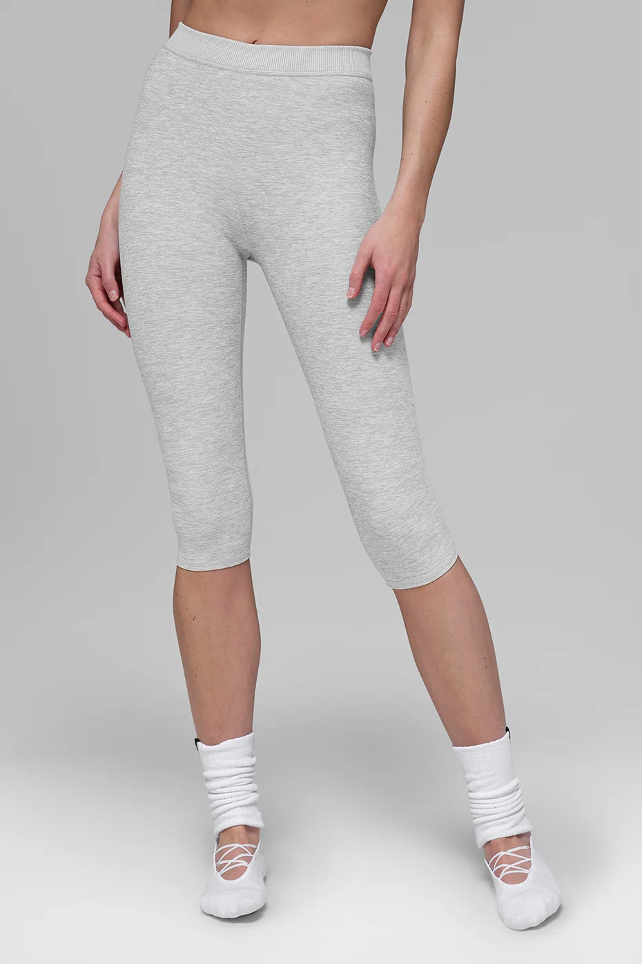 Alosoft High-Waist Iconic 90's Capri - Athletic Heather Grey