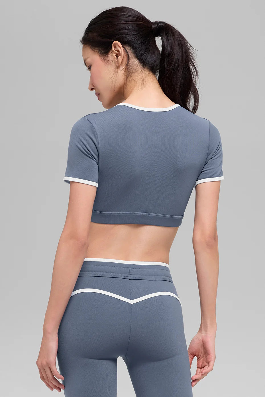 Airbrush Race Pace Short Sleeve - Bluestone/White