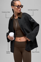 Twill Barn Jacket - Black/Espresso