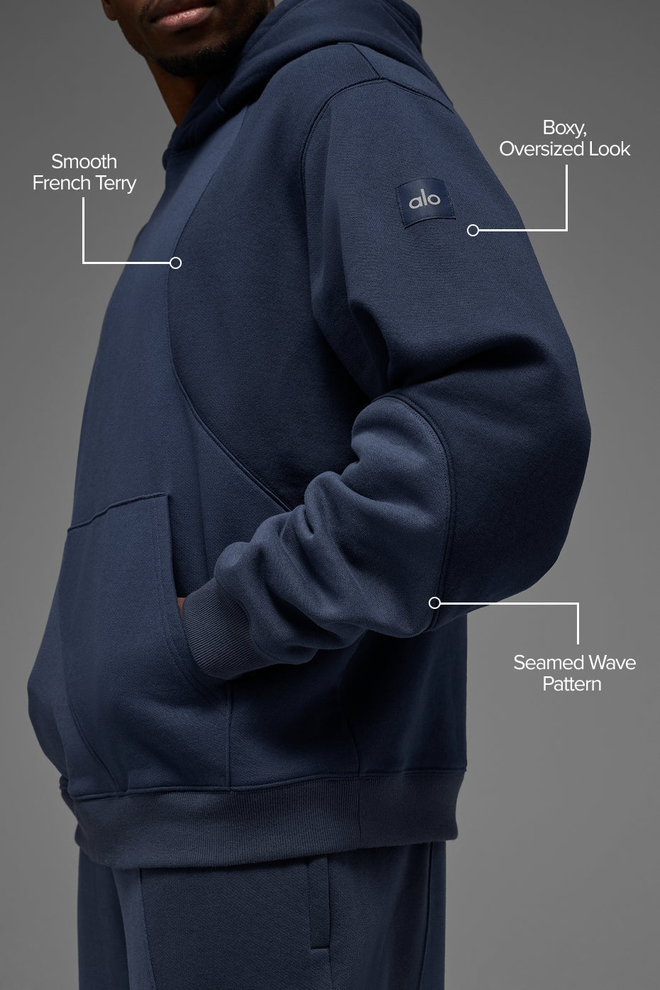 Make Waves Hoodie - Navy Tonal