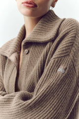 Cashmere Northstar Long Cardigan - Alpine Cocoa Heather