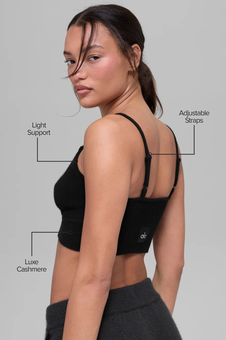 Cashmere Jet Set Bra - Black