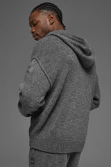 Wool Cashmere New Class Full Zip Hoodie - Platinum Grey