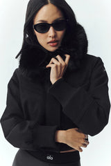 Wool Blend Bunny Slope Jacket - Black