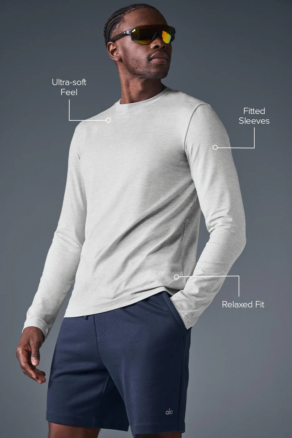 Conquer Reform Crewneck Long Sleeve - Athletic Heather Grey